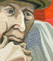 ARTIST WITH GREEN HAT: detail