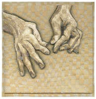 Deidre Scherer, "Woven Series: Weaving", paper construction, 9.5 x 9 inches