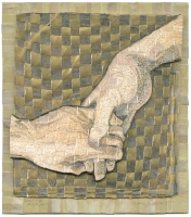 Deidre Scherer, "Woven Series: Inside Hands", paper construction, 9.5 x 9 inches