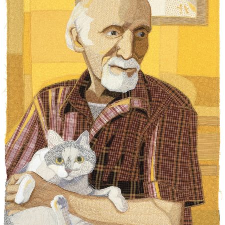 Man with Gray Cat
