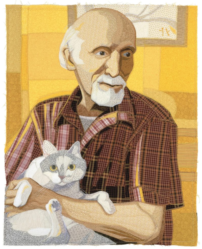Man with Gray Cat