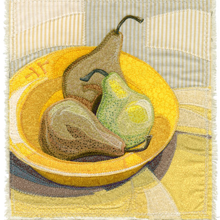 Three Pears In Yellow Bowl